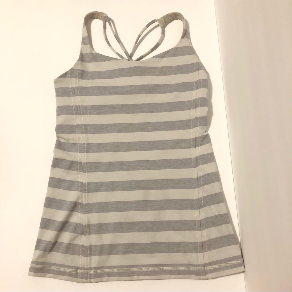 Lululemon striped tank with built in bra